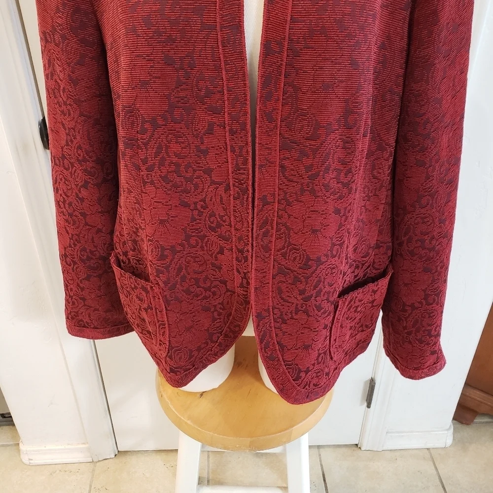 Coldwater Creek Rich Rust Patterned Blazer